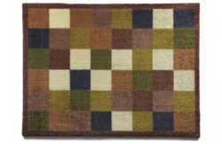 Muddle Mat Doormat - 75x50cm - Multicoloured Check.